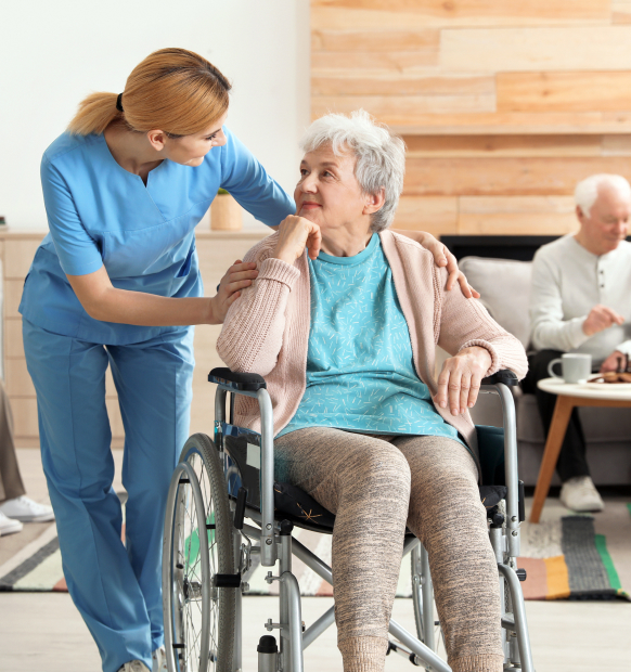 Patient receiving rehabilitation therapy at San Simeon